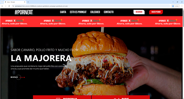Diseño web para restaurante, creación de página web optimizada para SEO y visualización del menú online, mejorando la experiencia del cliente